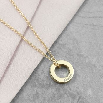 Personalised Plated Mini Ring Necklace, 2 of 7