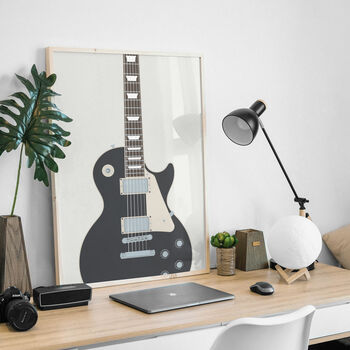 Les Paul Guitar Print | Gibson Guitar Poster, 7 of 9