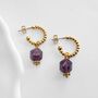 Amethyst Hoop Earrings, thumbnail 1 of 4