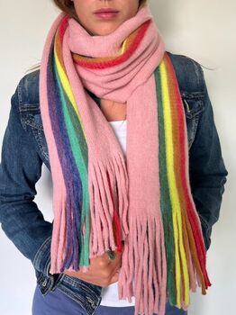 Rainbow Stripe Blanket Scarf, 4 of 7