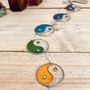 Boho Yin Yang Stained Glass Sun Catcher Window Decor, thumbnail 5 of 11
