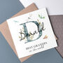 Grandad Birthday Initial Watercolour Card, thumbnail 2 of 3