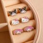 Hello Kitty Kuromi And My Melody Stud Earring Set, thumbnail 1 of 7