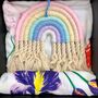 Rainbow And Personalised Muslin Blanket Baby Gift Set, thumbnail 3 of 8