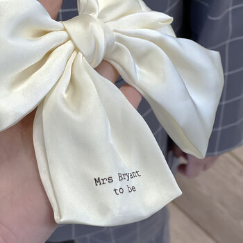 Bride To Be Personalised Satin Bow Clip, 2 of 5