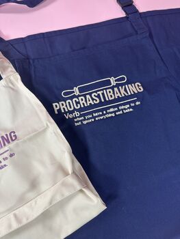 Procrastibaking Embroidered Apron, 4 of 8