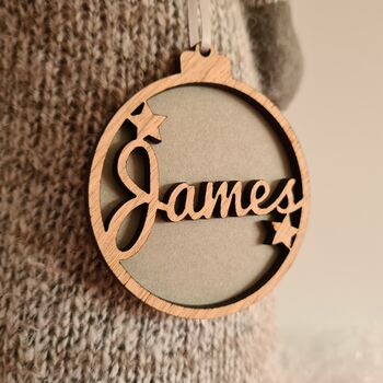 Personalised Name Christmas Bauble, 2 of 9