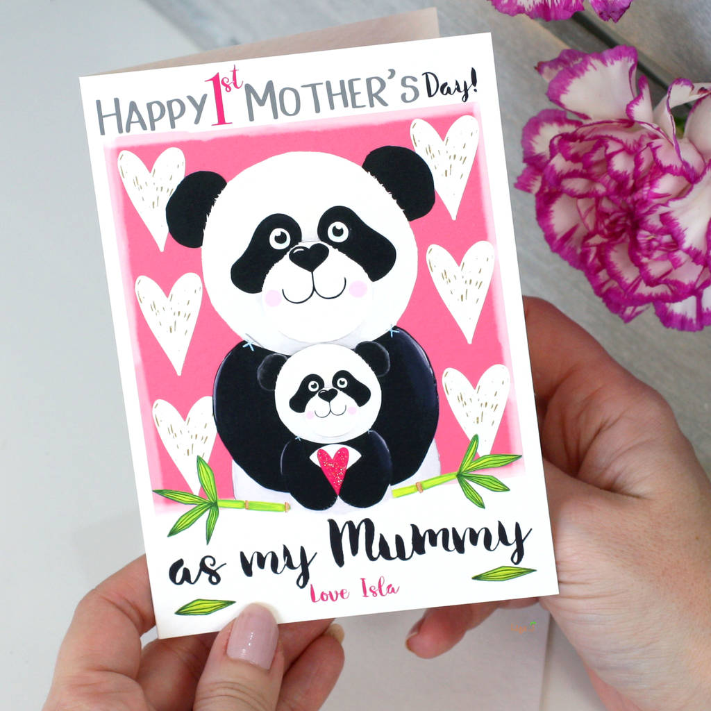 Panda 1st Mother's Day Card As Mummy By Liza J design ...