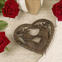 Cast Iron Kissing Deer Heart Trivet, thumbnail 1 of 8