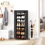 Seven Tier Shoe Rack Storage Cabinet With Fabric Cover, thumbnail 5 of 12