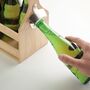 Bamboo Beer Crate With Bottle Opener, thumbnail 2 of 5