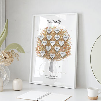 Family Tree Print Personalised And Available In Six Colours, 9 of 11