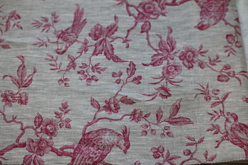 Blue Bird On White Linen Fabric, 5 of 10