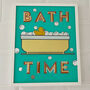 Bath Time Gold And Silver Leaf Retro Signage Hand Made, thumbnail 5 of 5