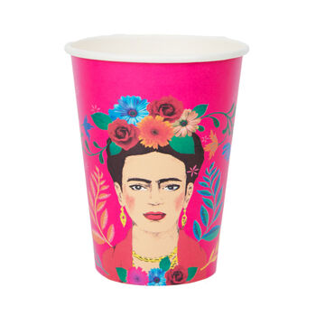 Eight Pink Frida Kahlo Party Cups, 4 of 4
