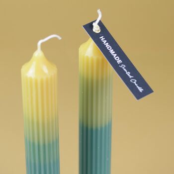 Ombre Ribbed Pillar Candle, 8 of 8