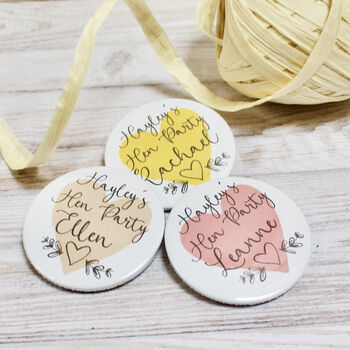 Personalised Hen Party Badge Party Favour, 6 of 8