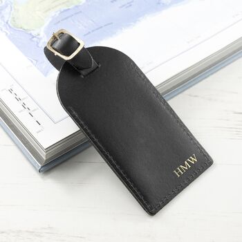 Personalised Foiled Leather Luggage Tag, 6 of 12