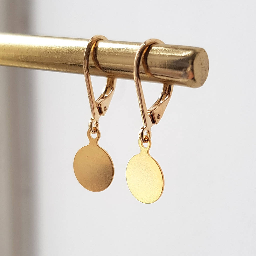 delicate gold drop earrings by misskukie | notonthehighstreet.com