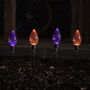 Purple And Orange Halloween Garden Stake Lights, thumbnail 1 of 2