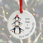 Personalised Penguin Family Christmas Decoration, thumbnail 3 of 5