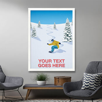 Personalised Snowboard Poster, 4 of 7