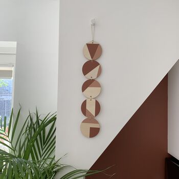 Terracotta And Dusky Pink Geometric Wall Art, 2 of 6
