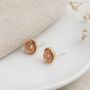 Sterling Silver And Rose Gold Poppy Stud Earrings – 7mm, thumbnail 3 of 7
