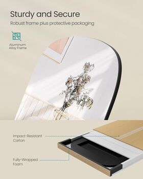 Rounded Full Body Mirror Standing Frame, 6 of 7