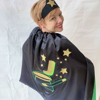 Personalised Satin Magician Cape For Kids, 10 of 11