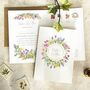 Spring Flowers Folded Wedding Invitation Suite, thumbnail 1 of 11