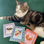 Cats And Books Postcard Set | Pack Of Six, thumbnail 7 of 7