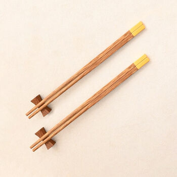 Engraved Wooden Non Slip Chopsticks With Gift Bag, 2 of 6