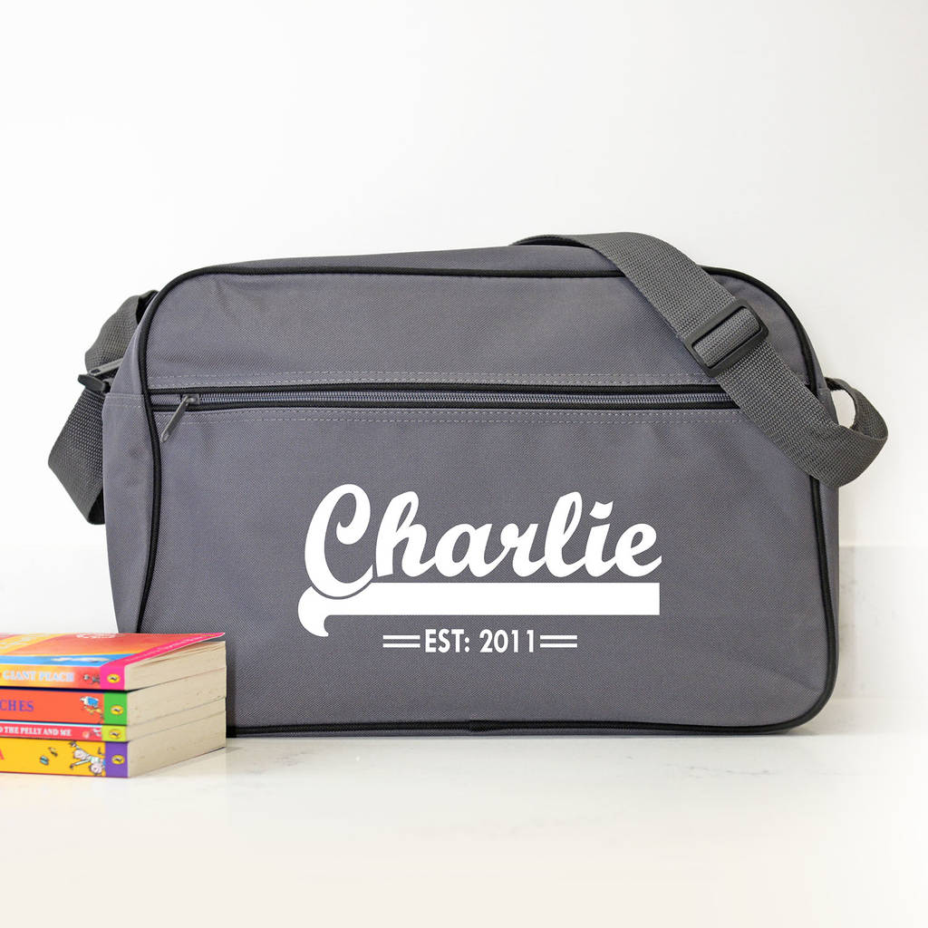 Personalised Retro Shoulder Bag With Name By A Type Of Design