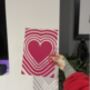 Retro Hearts Clear Acrylic Vinyl Plaque Decor, thumbnail 5 of 10