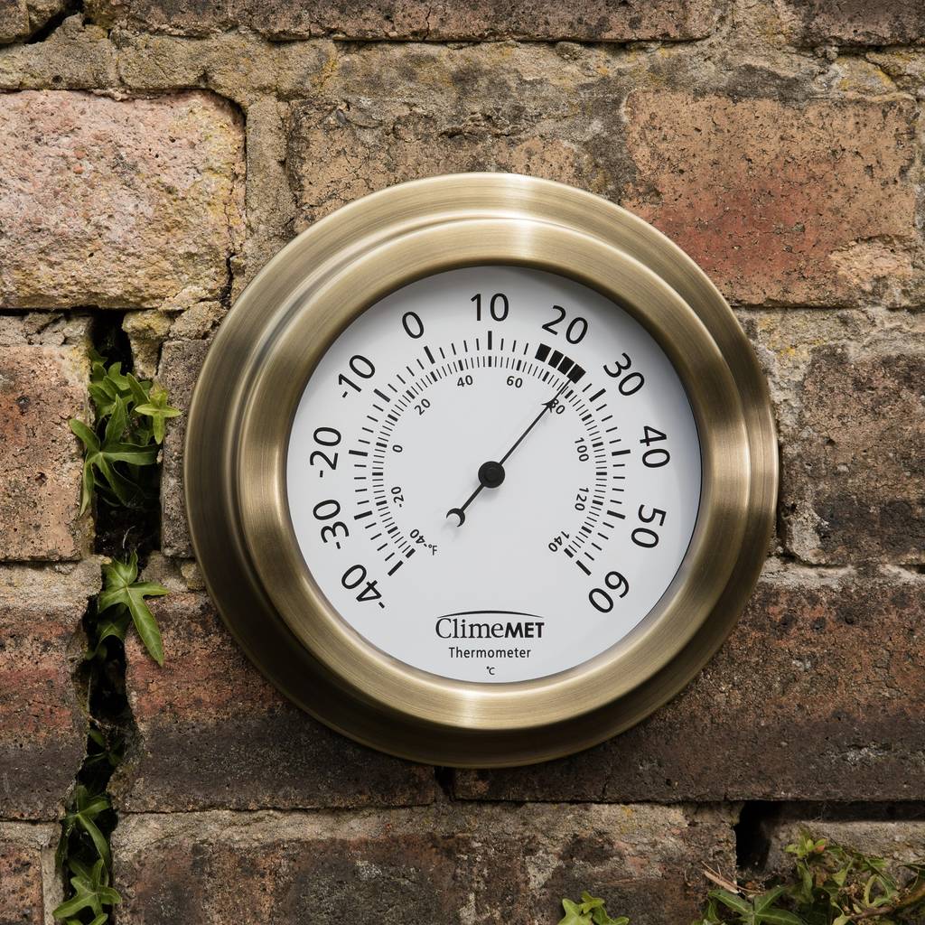 Customisable Metallic Garden Thermometer By ClimeMET