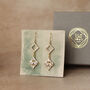 Antique Crystal Petal Bridal Earrings, thumbnail 6 of 11