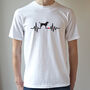 Personalised Specific Breed Dog Heartbeat T Shirt, thumbnail 1 of 11