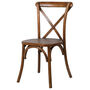 Dark Elm Stackable X Back Dining Chair, thumbnail 1 of 2