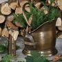 Vintage Style Brass Fireplace Accessories Set, thumbnail 3 of 3