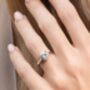 Two Ct Round Solitaire Moissanite Engagement Ring, thumbnail 2 of 9