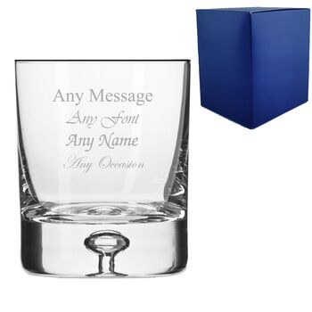 Personalised Bubble Base Whisky Tumbler Gift Box, 3 of 4