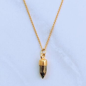 The 'En Pointe' Pyrite Gold Plated Necklace, 3 of 6