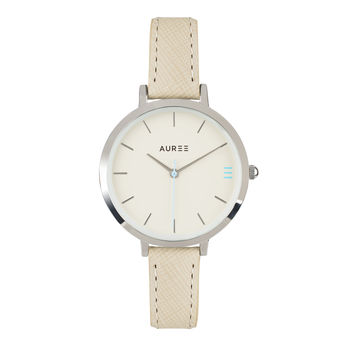 Montmartre Pale Blue And Almond Leather Ladies Watch, 3 of 6