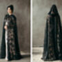 Boho Lace Bridal Cloak With Hood | Emerald Green Wedding Cape, thumbnail 10 of 12