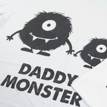 Personalised Monster Daddy And Me Top / T Shirt Set, 5 of 5