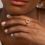 Round Amethyst 18k Rose Gold Plated Ring, thumbnail 1 of 3