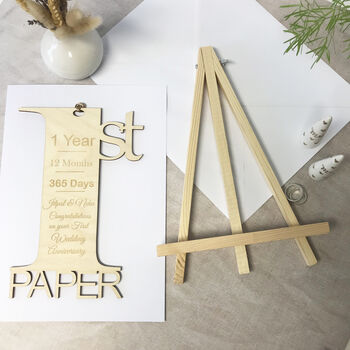 Personalised Paper 1st Anniversary Card, 7 of 10