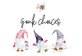 Personalised Watercolor Christmas Family Gonks Print, 2 of 3