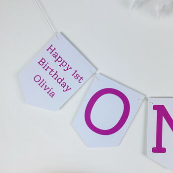 One Birthday Party Banner Decoration, 3 of 5